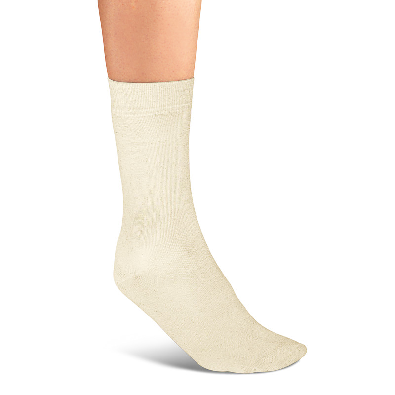 Zijden sokken beige